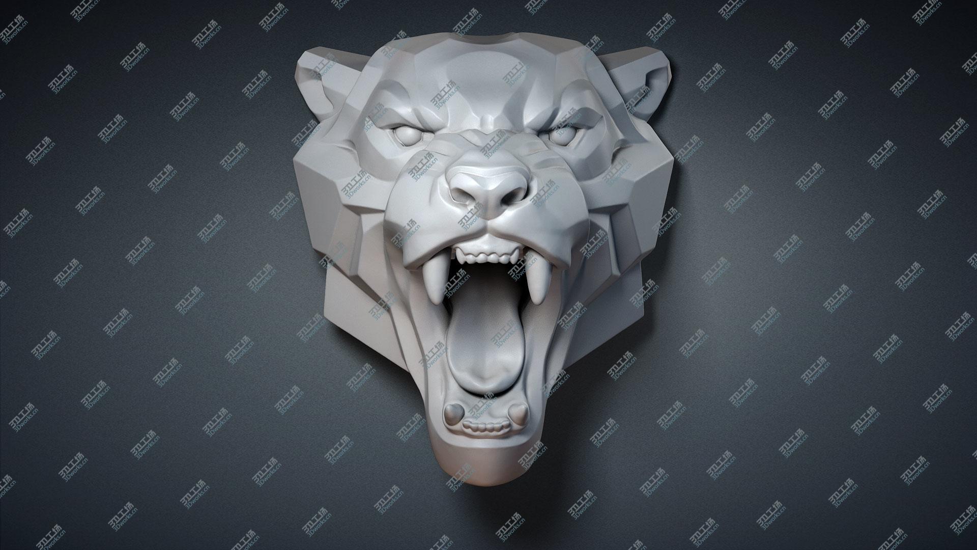 images/goods_img/2021040232/3D Roaring Leopard Sculpture Stylized model/1.jpg